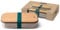 Black+Blum Sandwich Box |Stainless Steel and Natural Bamboo Lunch or Snack Box Container Set Ideal For Food on the Go, Ocean Small