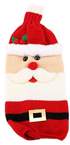 Garosa Christmas Wine Bottle Cover Santa Claus & Snowman Knitted Wine Bag Portable Festival Decoration for Table Home Party Supplies