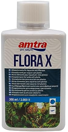 Amtra Flora X - Suplemento de Hierro y microelementos para acuarios, Fertilizante para Plantas de Acuario, Formato 300 ml