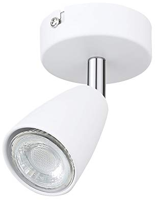 IMPTS LED Deckenleuchte Deckenstrahler 1 Flammig Weiss, inkl. 1 x 3W Leuchtmittel GU10, 250LM,230V, IP20,Warmweiß,Schwenkbar, LED Deckenlampe Deckenspot Spotleuchte