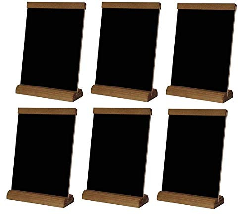 A4 6x Speisetafel KS-03 Tischaufsteller beidseitig beschreibbar Werbetafel Holztafel Kreidetafel (6er Pack nr 4)
