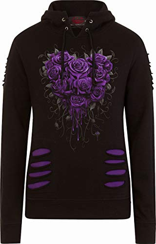Spiral Bleeding Heart Frauen Kapuzenpullover schwarz