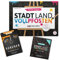 DENKRIESEN - Family-Pack 2 - Stadt Land VOLLPFOSTEN® Picasso Edition + Junior Kartenspiel + Hangman Classic Edition | Kreatives Partyspiel | Familienspiel | Geschenkidee | 3-8 Spieler