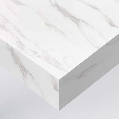 DIMEXACT - Rouleau adhésif Effet marbre Blanc et Gris - 122 cm x 2 m - en Rouleau
