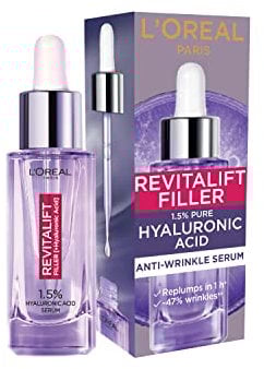 L'Oréal Paris Revitalift Hyaluronic Acid Serum - XL 50ml Serum, 1.5% Pure Concentrated Micro-Epidermic Hyaluronic Acid Dropper Serum, Intensely Hydrates and Replumps Lines and Wrinkles, 50ml