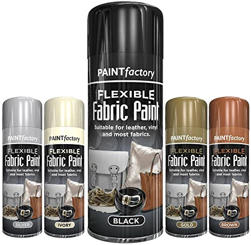 Classic Signature - 1 x Black Flexible Fabric 200ml, Spray Paint Leather Vinyl Textile Clothes Fast Drying