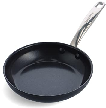 GreenPan Chatham Black Prime Midnight Hard Anodized Healthy Ceramic Nonstick, 8 Frying Pan Skillet, PFAS-Free, Dishwasher Safe, Oven Safe, Black