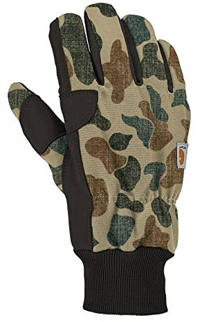 Carhartt Damen Isolierter Kunstleder mit Entenmuster Handschuhe für kaltes Wetter, Ente Camo, 48