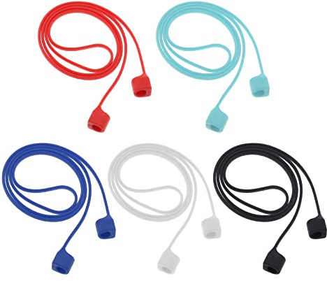 Be In Your Mind 5 Piezas Correas Magnéticas de Silicona Antipérdida para Auriculares Inalámbricos Cuerda para El Cuello Cordón Deportivo Accesorios Compatible con AirPods 1 2 Pro 70 Cm 5 Colores
