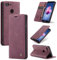 SLWYF Cover Compatible con Huawei P smart 2018/Enjoy Y7S, Retro Flip Caso in PU Pelle Premium Portafoglio Custodia Resistente Protezione Chiusura Magnetica Case per Huawei P smart 2018 - Rosso