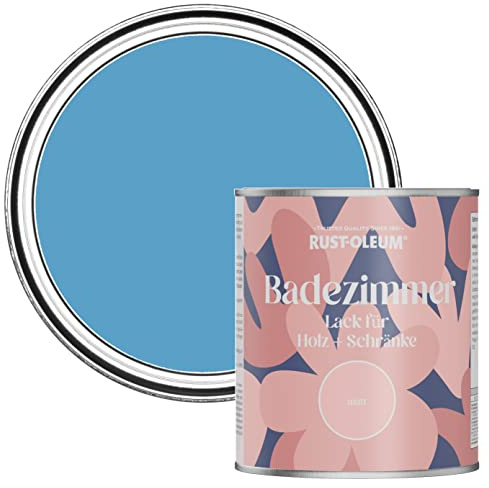 Rust-Oleum Blue Moisture Resistant Bathroom Wood and Cabinet Paint in Matt Finish - CERULEAN 750ML