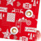 KP Home Wachstuchtischdecke Weihnachten PVC Tischdecke Rentiere und Sterne Abwischbare Wachstuch - Rechteck 300x140 Wachstischdecke Pflegeleicht Wasserdichtes Wachstuchtischdecke Rote Vinyl Tischdecke