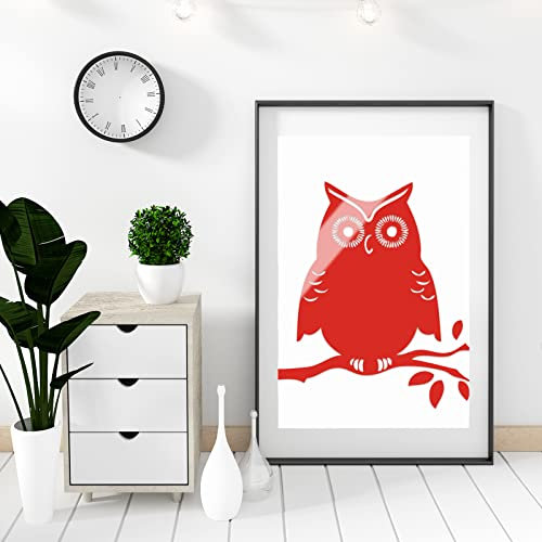 IModeur 7 Ft Red Permanent Vinyl - 30.5 x 213.5 cm Glossy Red Vinyl Self Adhesive Vinyl for DIY Craft, Vinyl with Grid for Cutting Machine, Silhouette Cameo, Birthday Party, Home Decoration