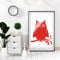 IModeur 7 Ft Red Permanent Vinyl - 30.5 x 213.5 cm Glossy Red Vinyl Self Adhesive Vinyl for DIY Craft, Vinyl with Grid for Cutting Machine, Silhouette Cameo, Birthday Party, Home Decoration