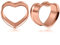 Vankula Ohr Flesh Tunnel Double Flared Plug Herz Edelstahl Ohrpiercing Gestreckte Schmuck für männer damen 8mm(0G) Roségold