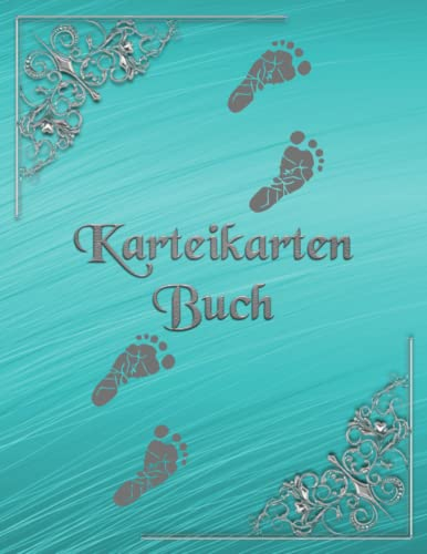 Karteikarten Buch mobile Fußpflege Karteikartenbuch Mobiles Fußpflegestudio Fußpfleger Podologie Praxis Patientenkarteikarten Podologe ... dokumentieren der Dienstleistungen Türkis