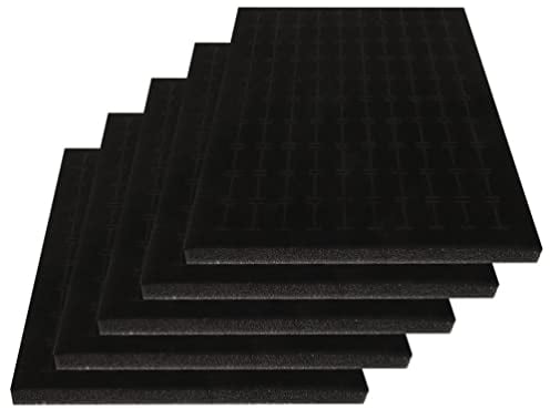Alipis Black Foam Jewelry Inserts 5pcs Ring Earring Display Tray Sponge Pad Black Velvets Holder Inserts for Jewelry Display Retail Showcase Box, 28X18CM, 05423T7Y210XY