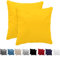 Dreamzie Kopfkissenbezug, 50 x 50 cm (2 Stück), 100% Baumwolle, Jersey, 150 g/m², gelb, Kissenbezug 50 x 50 cm, Baumwolle, strapazierfähig, hypoallergen, für Kopfkissen
