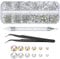 wugongshan Nail Art Rhinestones, Nail Gems, Flat Back Nail Art Crystals, AB Shiny Nail Crystals Gems with Rhinestone Picker Dotting Pen and Pick Up Tweezers, for Nail Art, Face, Teeth