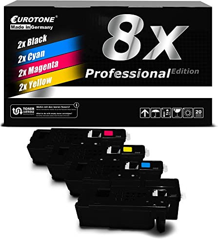 EuroPro Toner 8X kompatibel für Dell E525w ersetzt Kartuschen Patronen