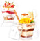 Dessertgläser Plastik, 50 Stück Desserttassen mit Deckel und Löffeln, 60ml Dessertbecher Set Wiederverwendbar, Klar dessertschalen, Dessert becher für Dessert Pudding Mousse Party