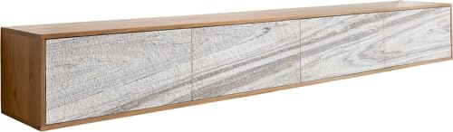 DELIFE TV-Board Kleo Akazie Natur 220 cm 4 Türen schwebend Lowboard