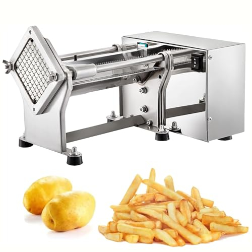 DDZJTPP Coupe-Pommes De Terre électrique,Râpe à Légumes électrique,Coupe-Frites De Commerciale Coupe-Frites Professionnel Machine à Frites électrique,pour Pommes Terre Carottes