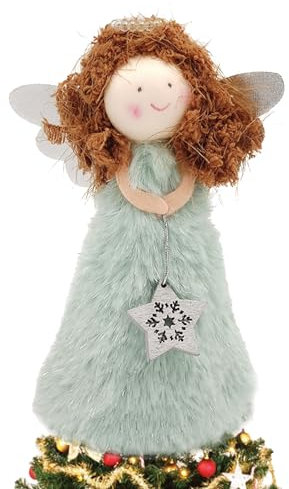 HPYSHP Angel Christmas Tree Topper, Christmas Tree Fairy Angel Xmas Tree Topper, Christmas Decorations Angel, Angel for Top Of Christmas Tree for Home Party Decorations (Blue)