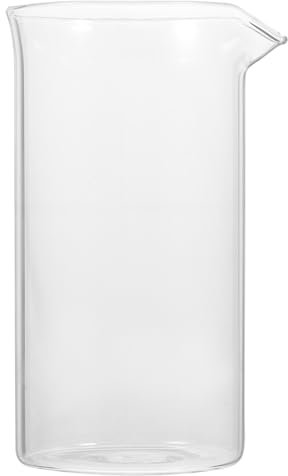 LIFKOME Ersatz Glasbecher und Verschleißfestigkeit mit Ausgussdesign Ersatzglas Kaffeebereiter 1l aus Glas 350ml für Kalte Getränke und Tee für Kaffeepressen