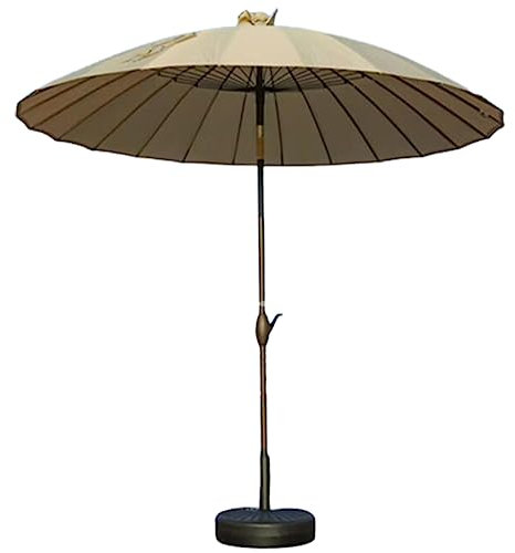 WYRMB Parasol de jardin Colonne centrale Parasol de patio Villa Parasol de jardin Parasol de patio excentré extérieur 8 pi 24 nervures ronde avec base de réservoir Base remplissable