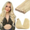 GOO GOO Haarverlängerung Echthaar, Tape Extensions Echthaar, 40cm 100g 40pcs, Haarverlängerung mit Klebeband, 613R Bleich Blond