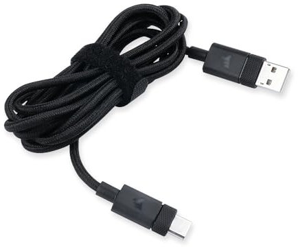 HUYUN New 1.8M USB-C Charging Cable Line Wire Cord Compatible for Corsair K70 Pro RGB Tkl Mechanical Gaming Keyboard & Dark Core RGB Pro Se/Corsair Sabre RGB Pro Wireless Gaming Mouse (Black)