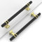 Coinkoly 10 Pack Gold & Black Cabinet Handles - 160MM Hole Centers - Kitchen Cupboard & Drawer Handles - UK0012