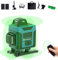 Roomark Livella Laser Autolivellante 4 X 360°, Verde 16 Linee, Verticale e Orizzontale 4D, Batteria Ricaricabile 2 * 3000 mAh (Blu-Verde)