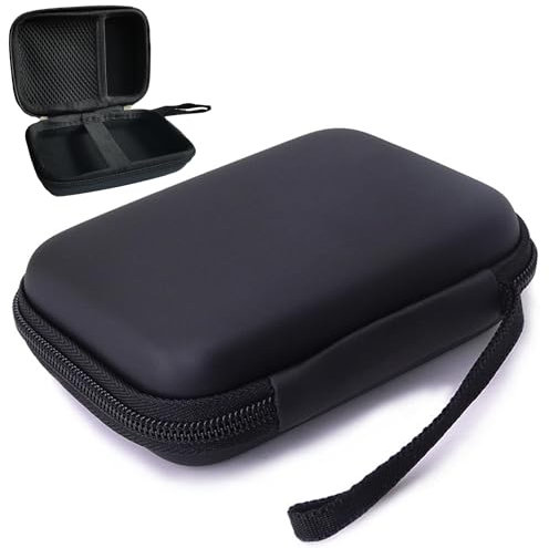QFDSHOPCO GPS Case Hard Carrying Case Protective Case Zipper Bag Compatible with Garmin Edge Explore 2 Garmin Edge 1050 1040 1030 Plus 840 830 820 540 530 Cables and Varia RTL515 Radar (Black)