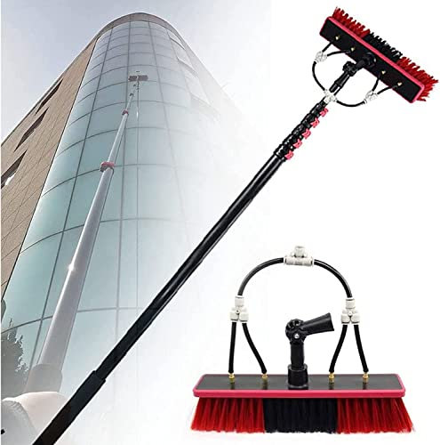 Water Fed Pole Kit 11M with Telescopic Brush for Window and Solar Panel Cleaning Window Cleaning System for Windows and Glass