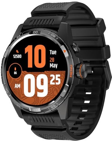 Ticwatch Atlas Smartwatch para Hombres Reloj Inteligente con Sistema operativo Android Wear para Exteriores Batería de 90 Horas Más de 110 Modos de Entrenamiento Mapa de Calor Detección de caídas