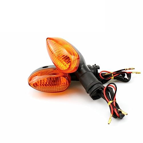 ZHANGSHUMIN Blinker Motorrad Blinker Blinker Motorräder Passend for Yamaha YZF R1 R6 R125 R25 R3 FZ-6N XJ6 Vorne Und Hinten Motorrad Blinker(Amber)