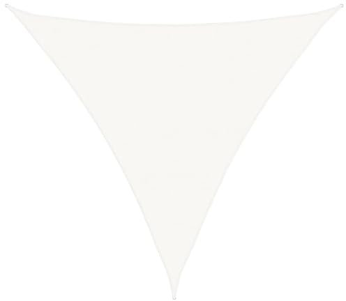 Césped y jardín, vida al aire libre, sombrillas y parasoles al aire libre, vela de 160 g/m², color blanco, 6 x 6 x 6 m de polietileno de alta densidad