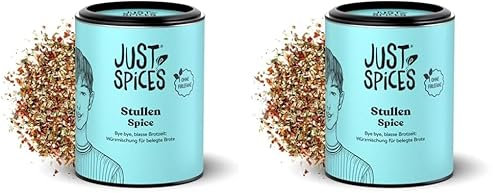 Just Spices Stullen Spice I Würze belegte Brote mit 13 leckeren Zutaten in einem Gewürzmix I Gewürzdose, 50 g (Packung mit 2)