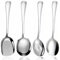 Serving Spoons Large, 4 Pcs Stainless Steel Long Handle Soup Spoons, Large Serving Tablespoons Serving Cooking Spoon for Frying, Mixing, Serving, Communal Spoonutility for Kitchen Restaurant Banquet