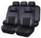 ZLYFCL 9 Pezzi Coprisedili Auto per Opel Corsa 2007-2020 2021 2022 2023 2024 2025, Quattro Stagioni Traspirante Antiscivolo Copri Sedili Auto Accessor,B-Black
