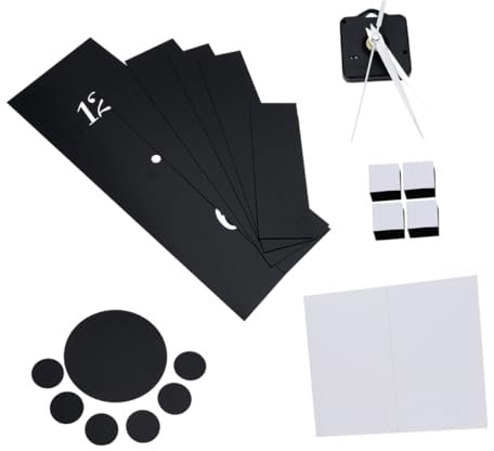 Cabilock Fashion Wall Clock Geräuschlose -Uhr Mit -Spiegel-Design Abnehmbar Für Schlafzimmer Büro Wanddekor Schwarz