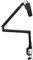 Ysislybin Black Aluminum Modern Microphone Stand with 360° Rotatable Arm, Low Profile, Universal Microphone Holder, Integrated Cable Management, for Gaming, Podcasting and Streaming