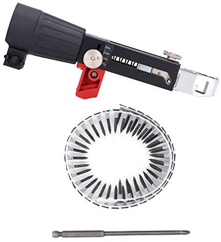 Automatic Nail Gun, Automatic Chain Nail Adapter Screw Gun with High Efficiency Nailing Screw Gun Cordless for Nail Gypsum Boards, Partition Wall, Boards and Ceilings