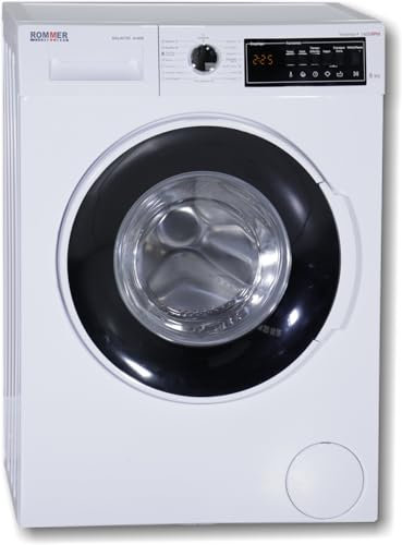Lavadora Rommer Galactic A1408 carga frontal, capacidad 8 Kg, Clasificación energética clase A, blanco