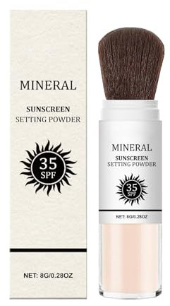 Fixing Powder,Sonnenschutz-Fixierpuder,Soft Mat Loose Powder Transparentes Fixierpuder für langanhaltendes Make-up Handlicher Applikator (Transparent, 1pc)