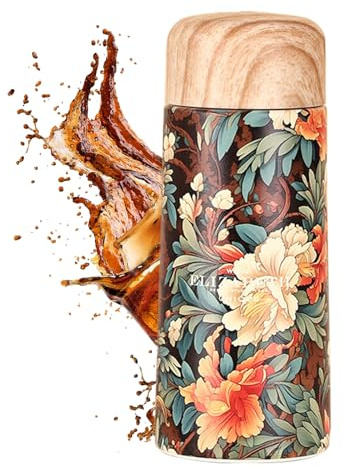 Borraccia termica sottovuoto, con tappo in legno, resistente alle perdite, portatile, per uso esterno