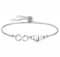 Yumioxa Großbuchstaben Unendlichkeit Buchstaben Armbänder Frauen Schmuck für Mädchen Geburtstag Weihnachten Thanksgiving Jahrestag Unendlichkeit Verstellbare Kette Armband Geschenk (J)