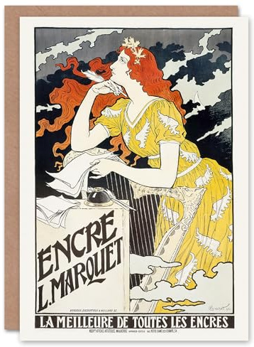 Artery8 Eugene Grasset Art Card Encre Marquet Ink Vintage Art Nouveau Ad